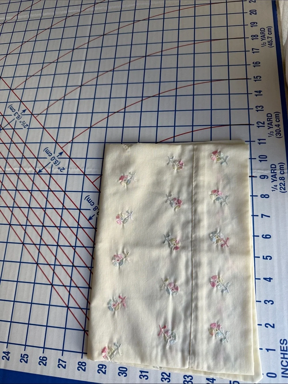 Lot 3 Vintage Pillowcases Embroidered Floral Pink Yellow Lace Cottage